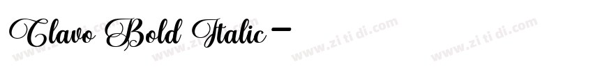 Clavo Bold Italic字体转换